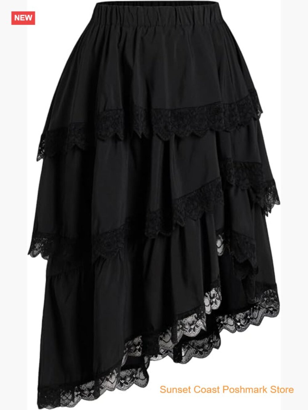 Y2k Cowgirl Western Boho Ruffle Asymmetrical Lace Skirt Country Concert Outfits